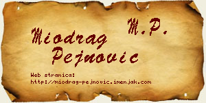 Miodrag Pejnović vizit kartica